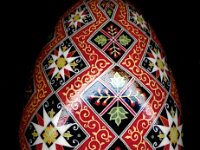 Stacking Diamonds Ukrainian Easter Egg Pysanky By So Jeo : pysanky pysanka ukrainian diamonds easter egg batik art blue turquoise diamonds stars